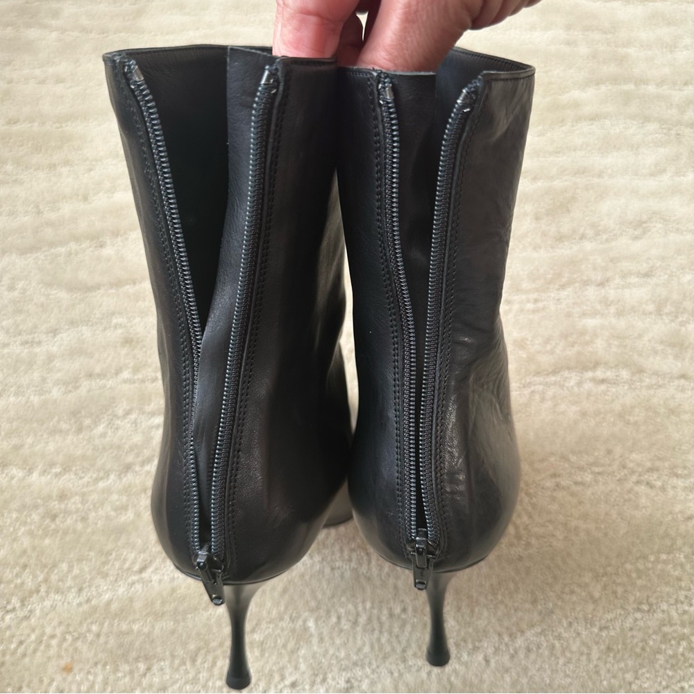 Hollywould Ellie Leather Ankle & Knee High Chain Leather Boots Black EU 39 NIB - Picture 9 of 16